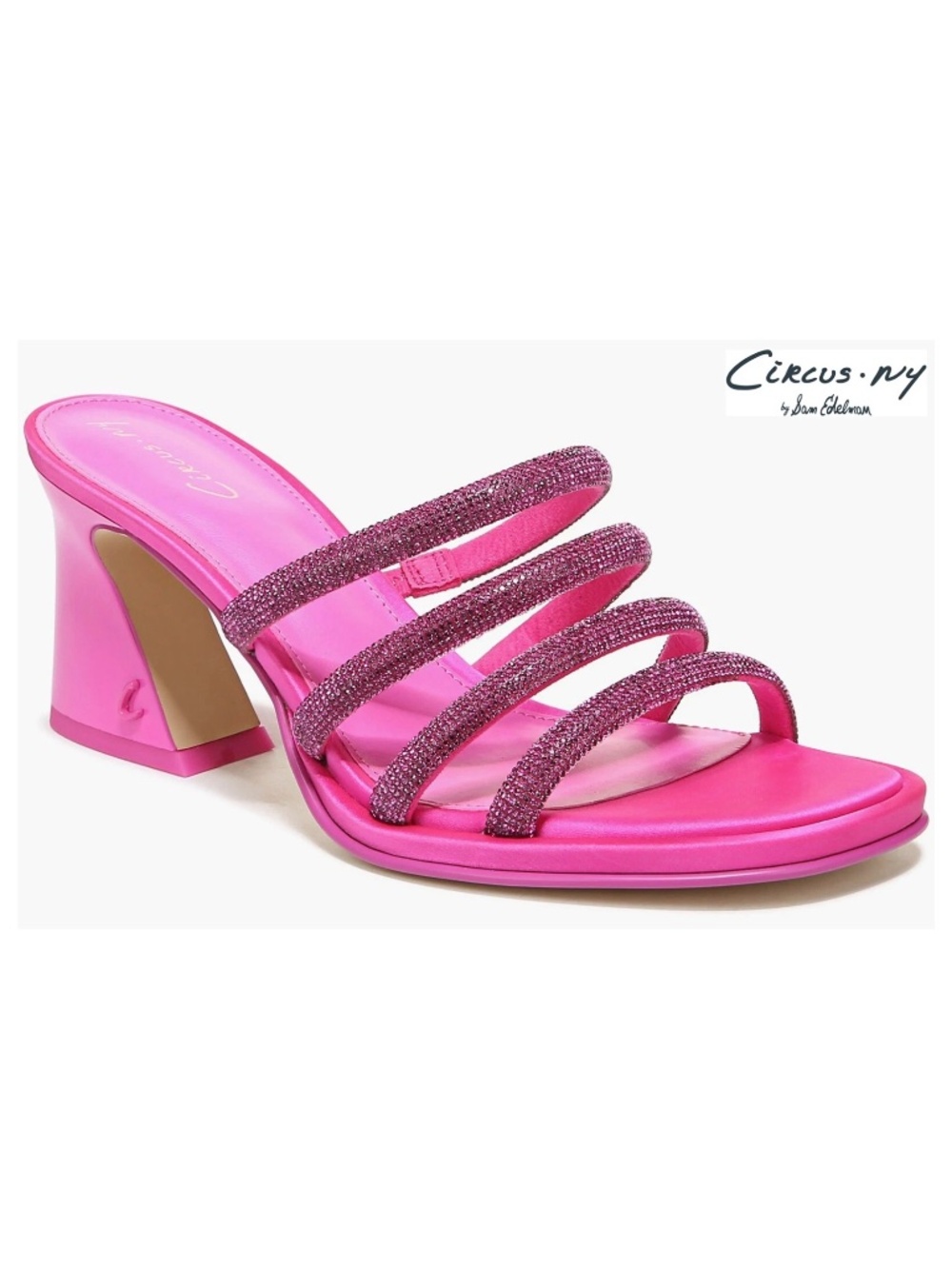 CIRCUS NY BY SAM EDELMAN NIB HEDDIE PINK PUNCH SLIDE HEELED SANDAL. SIZE 9M